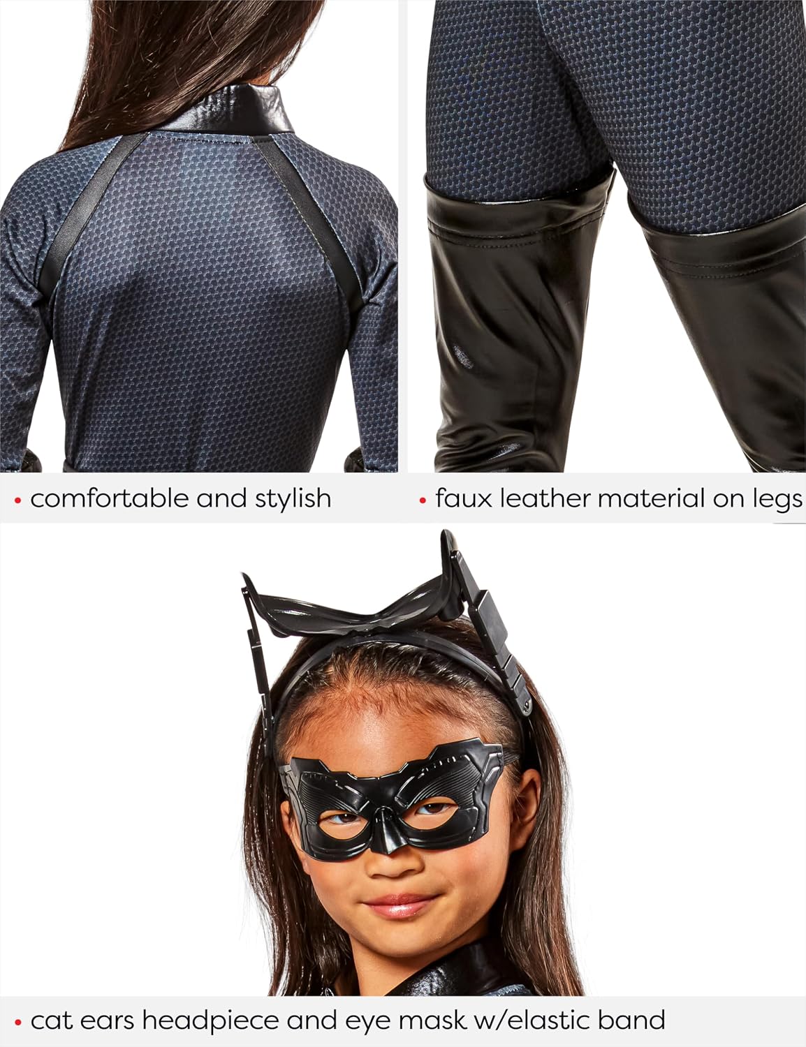Detalle 2 de Rubies DC Catwoman Costume for Kids, Small (4–6), Officially Licensed