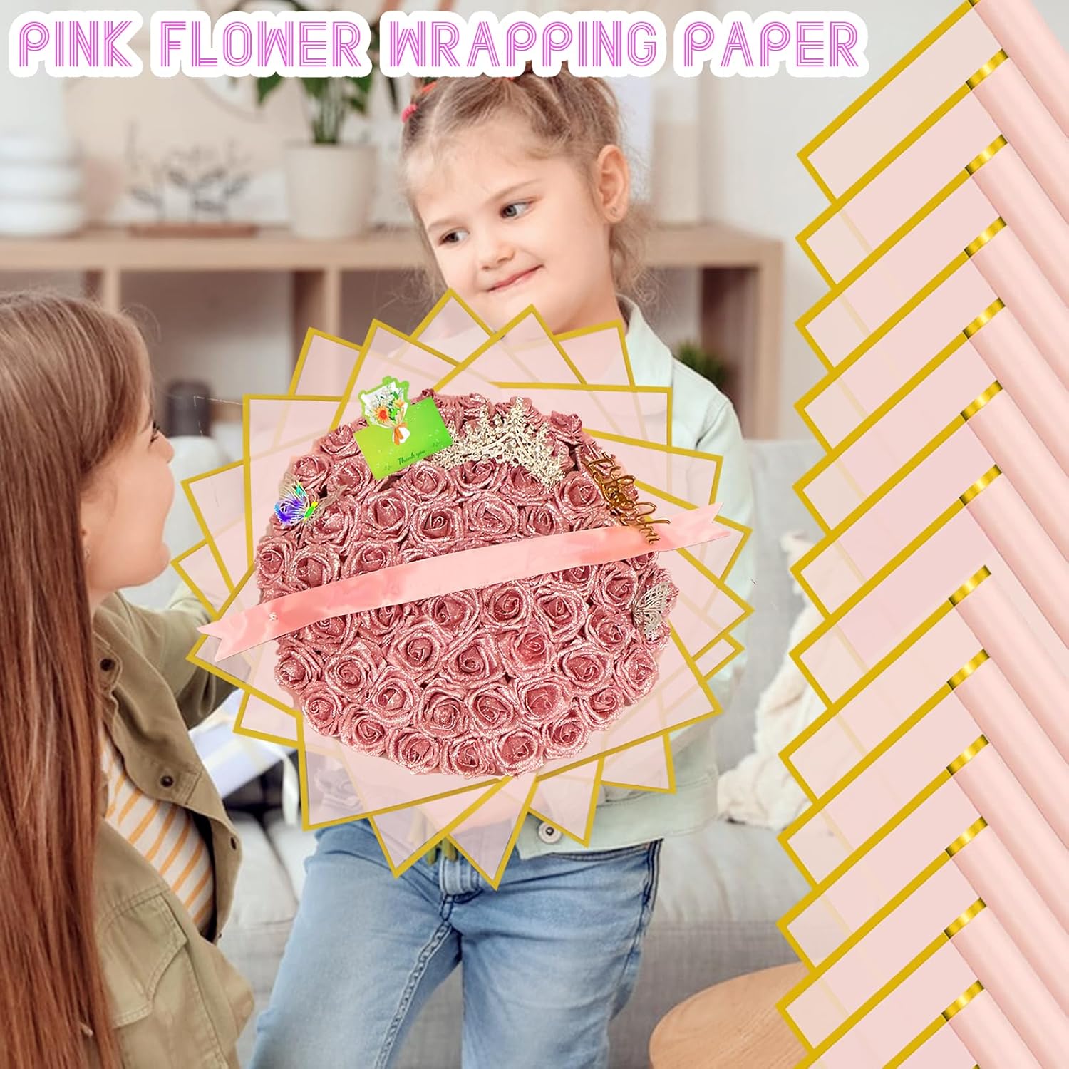 Thumbnail 4 de Xilanhhaa 60 Sheets Flower Wrapping Paper