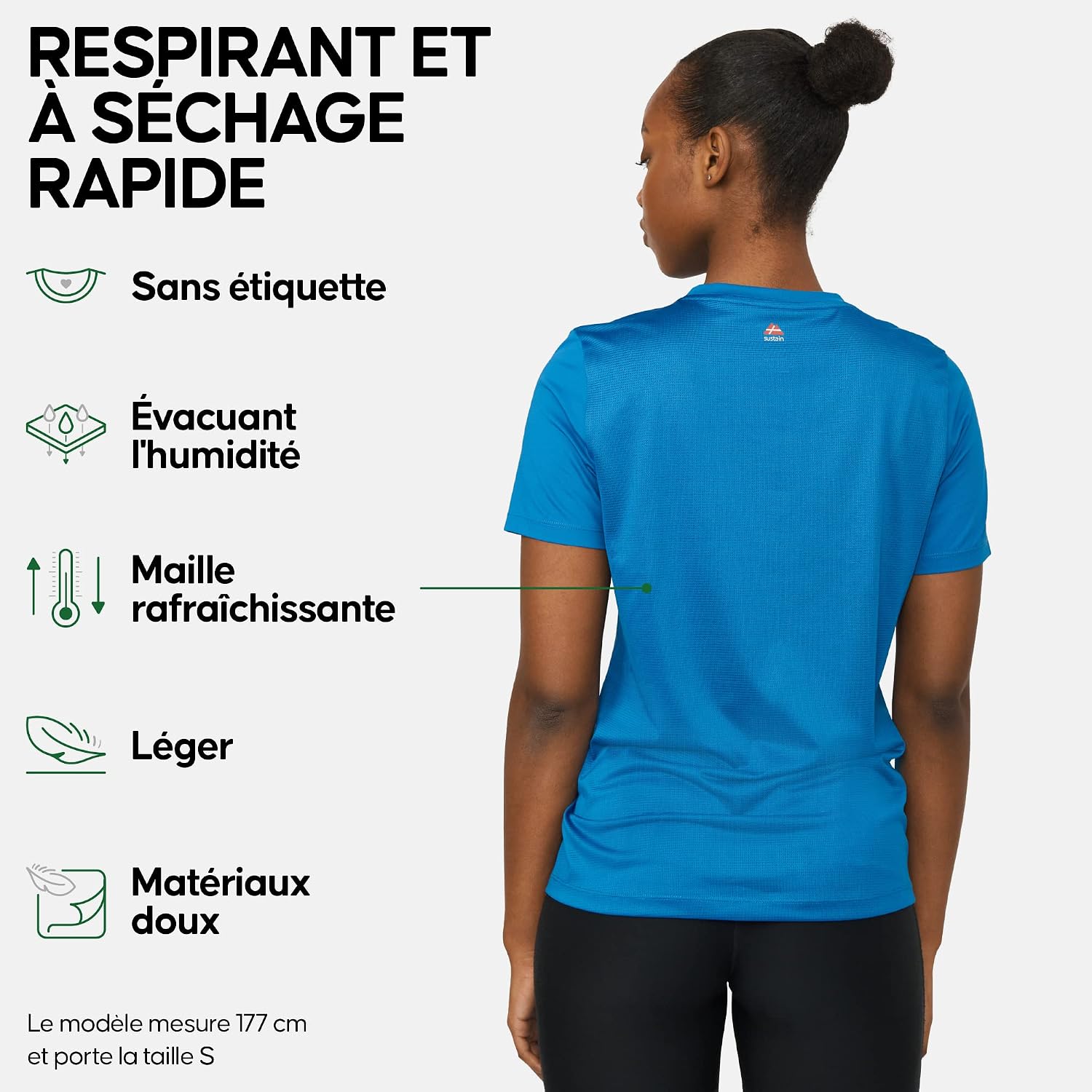 Detalle de DANISH ENDURANCE T-shirt Sport Technique femme ultra respirant à manches courtes