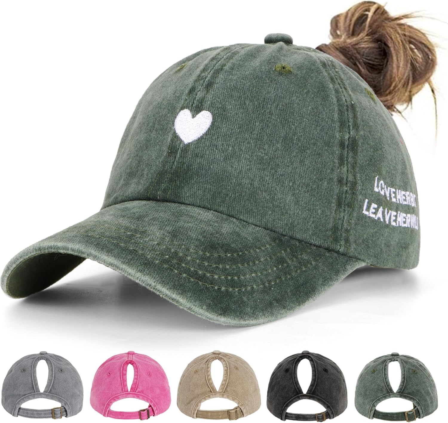 Thumbnail 2 de Acado Ponytail Baseball Cap adjustable distressed