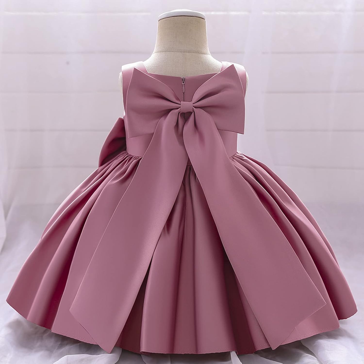 Thumbnail 3 de Toddler Flower Girl Dress Satin Bowknot