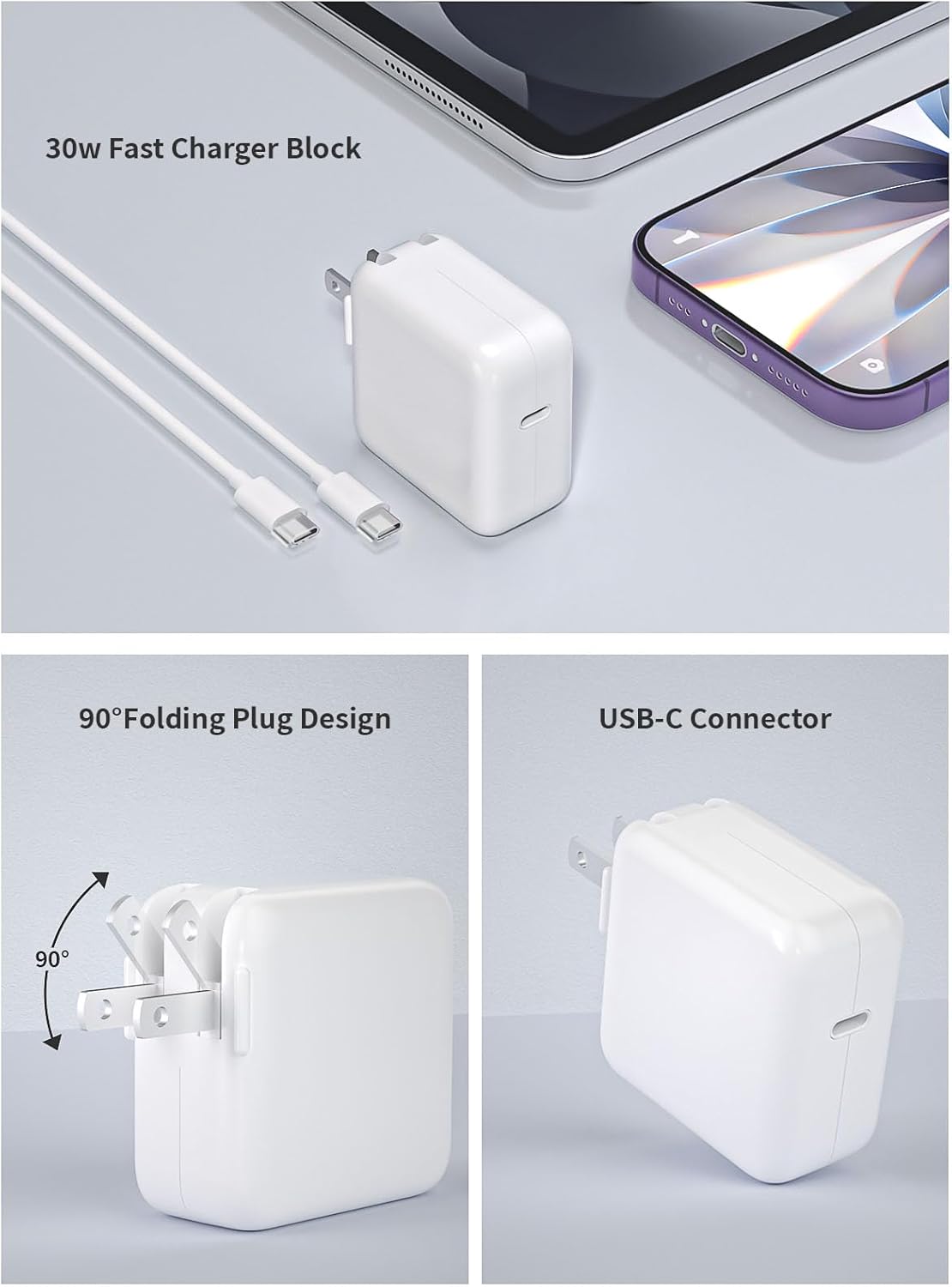 Detalle de 30W USB-C Charger with 10-Foot Cable
