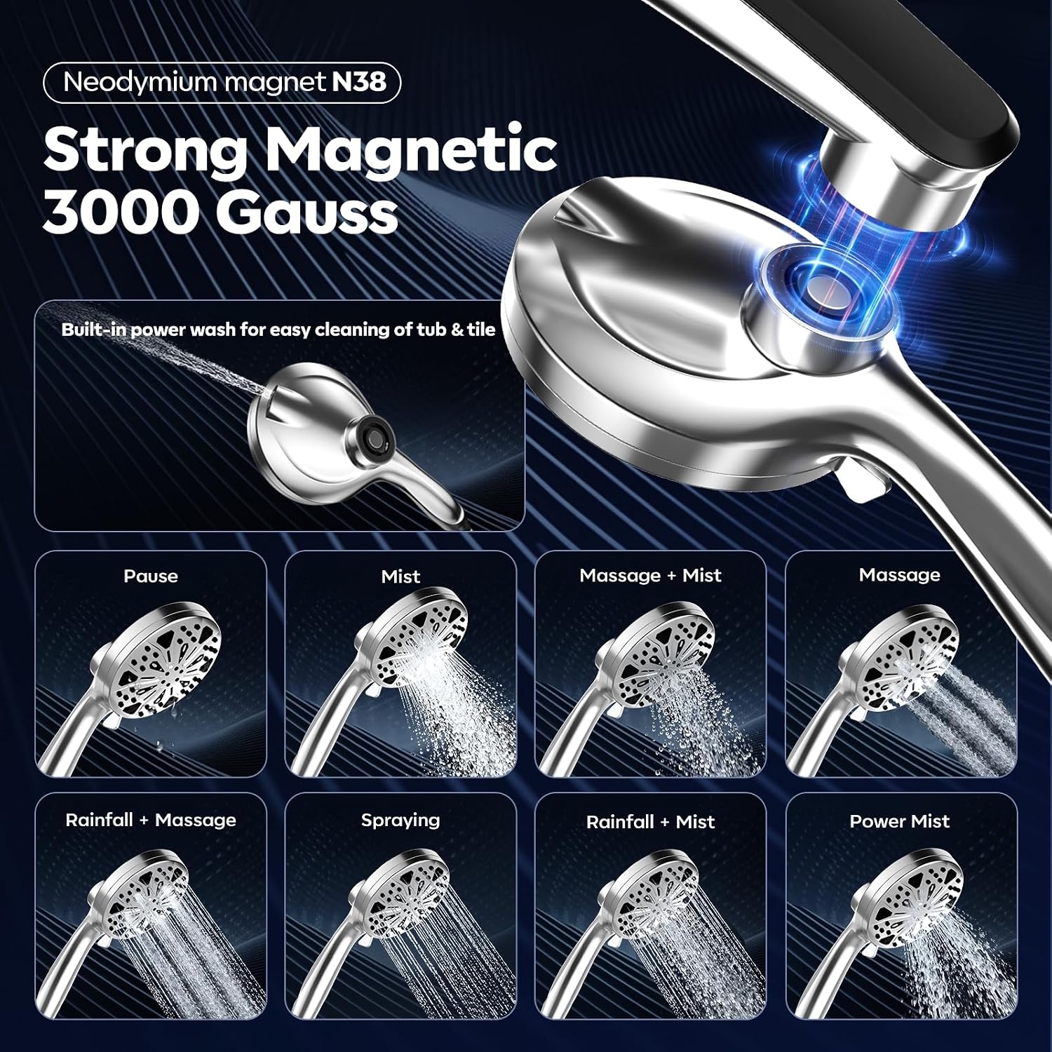 Detalle de 12-inch Rain Shower Head and Handheld Combo