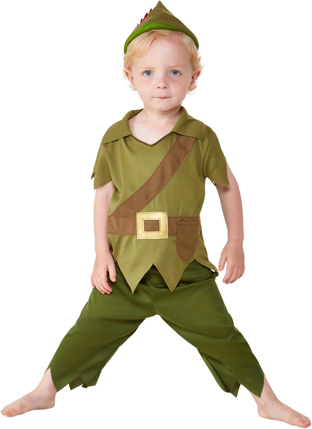 Detalle 2 de Smiffys Robin Hood – zielony kostium dla malucha z czapką, topem i spodniami