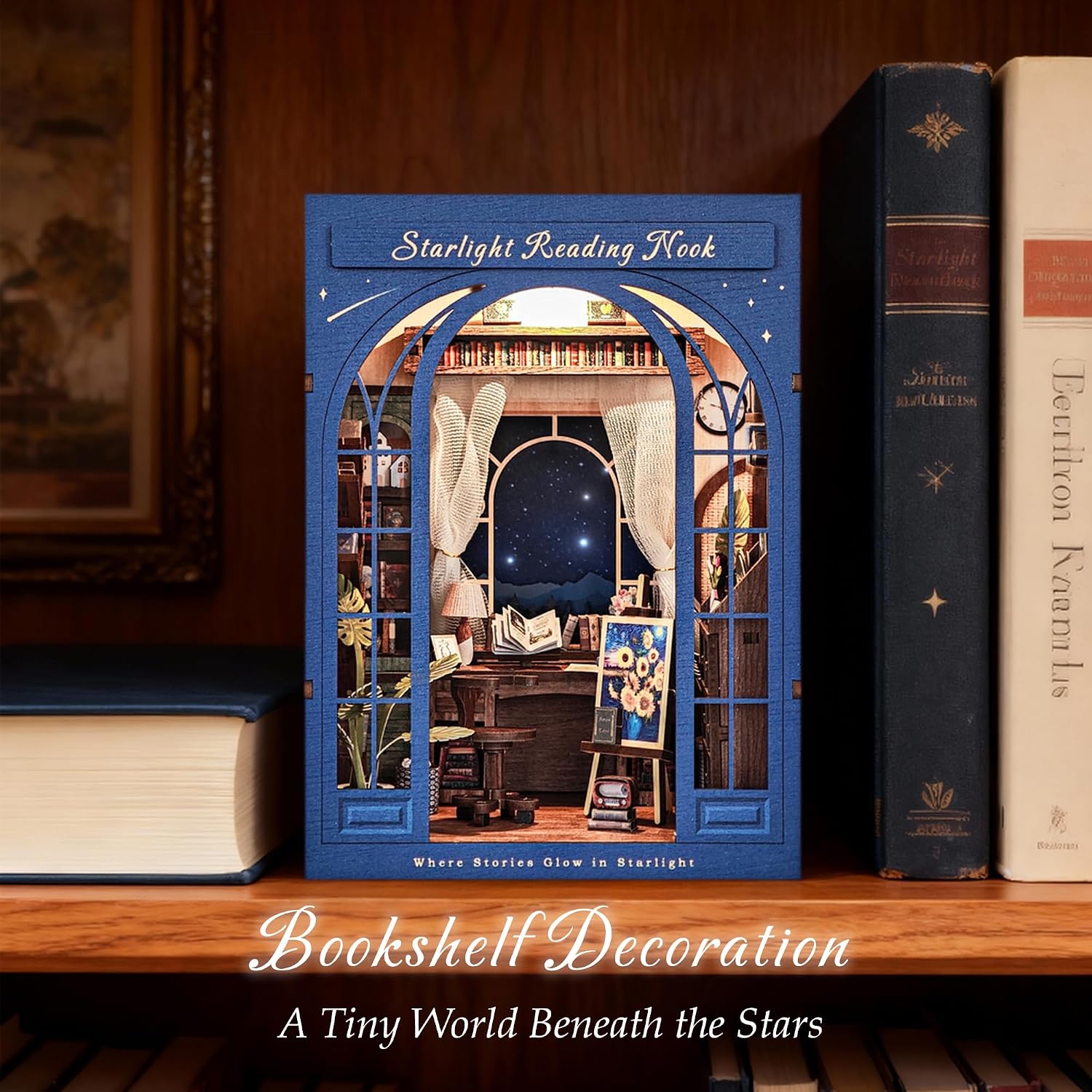 Thumbnail 5 de Dolphin Island DIY Book Nook Kit: Starlight Reading Nook (3D Wooden Puzzle)