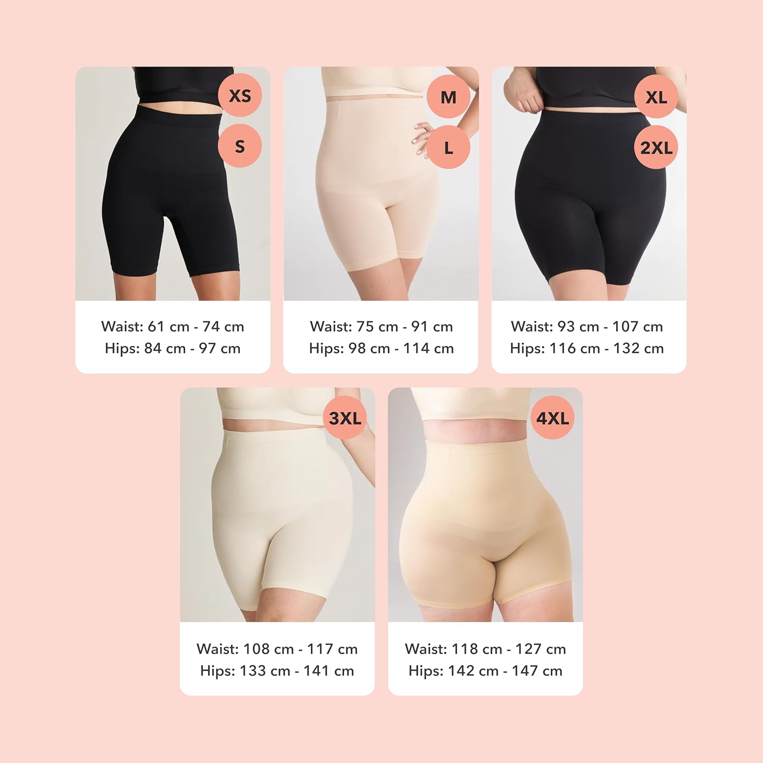 Thumbnail 4 de Shapermint High-Waisted Tummy Control Shapewear Shorts (XL-2XL) with Thigh Slimmer Support