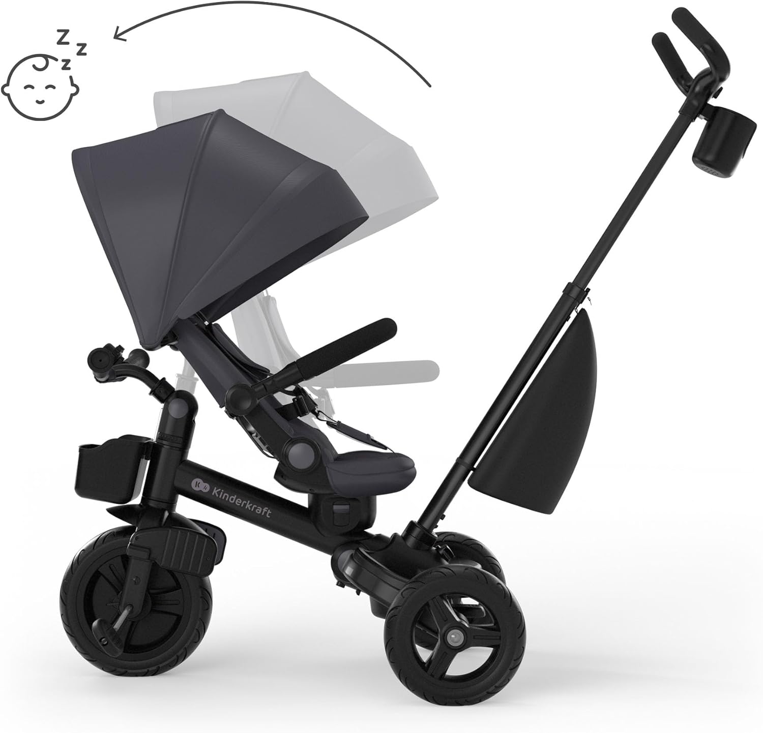 Detalle 2 de Kinderkraft AVEO 2 PRO Triciclo: comfort e versatilità per bambini da 9 mesi a 5 anni