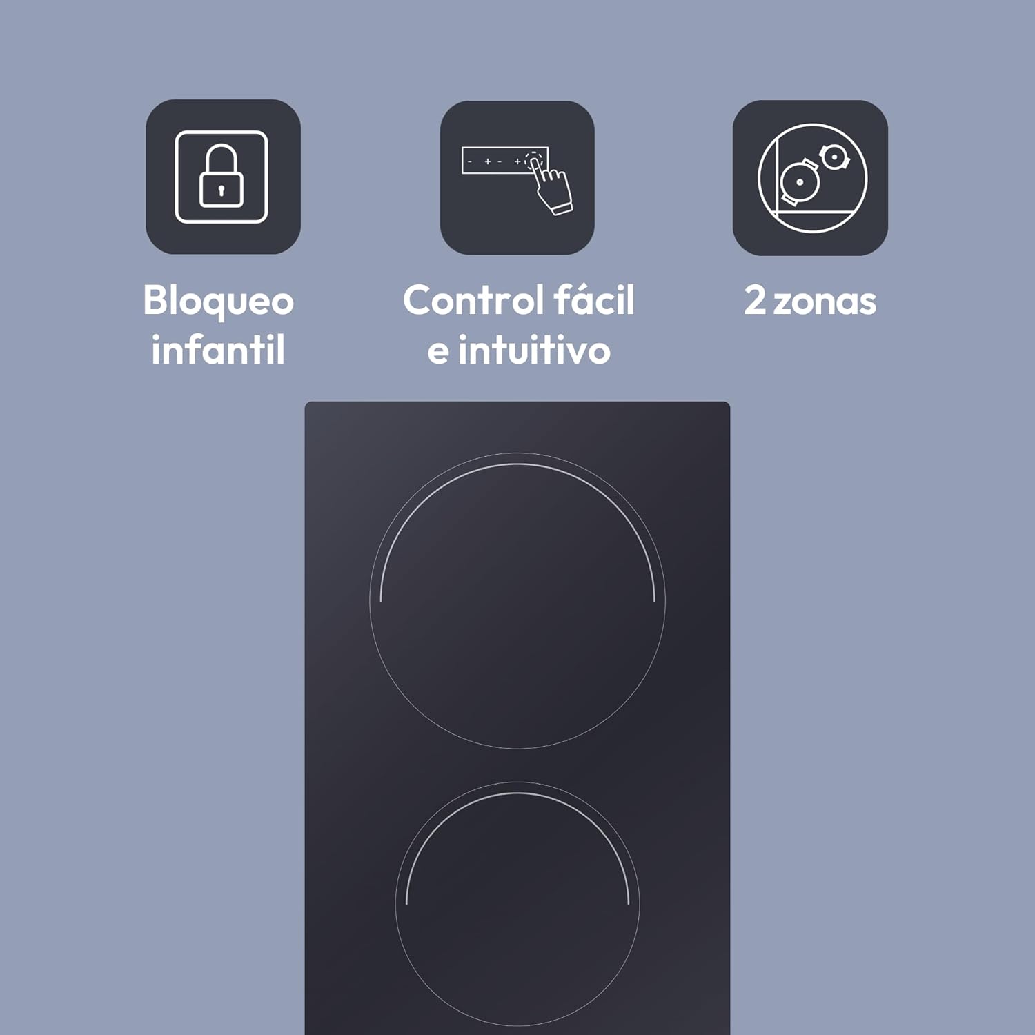 Detalle de Candy Smart CDH 30, Placa Vitrocerámica Compacta con Seguridad