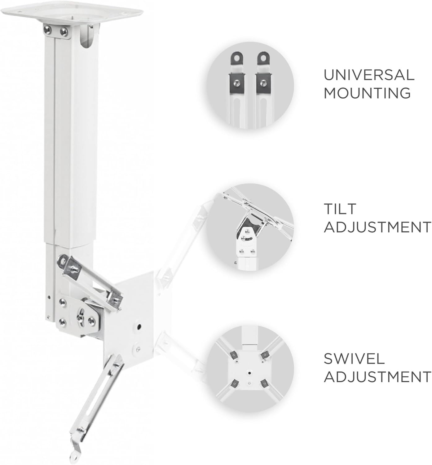 Detalle de ONKRON K5A-W Universal Projector Ceiling Mount (Extendable, 10 kg)