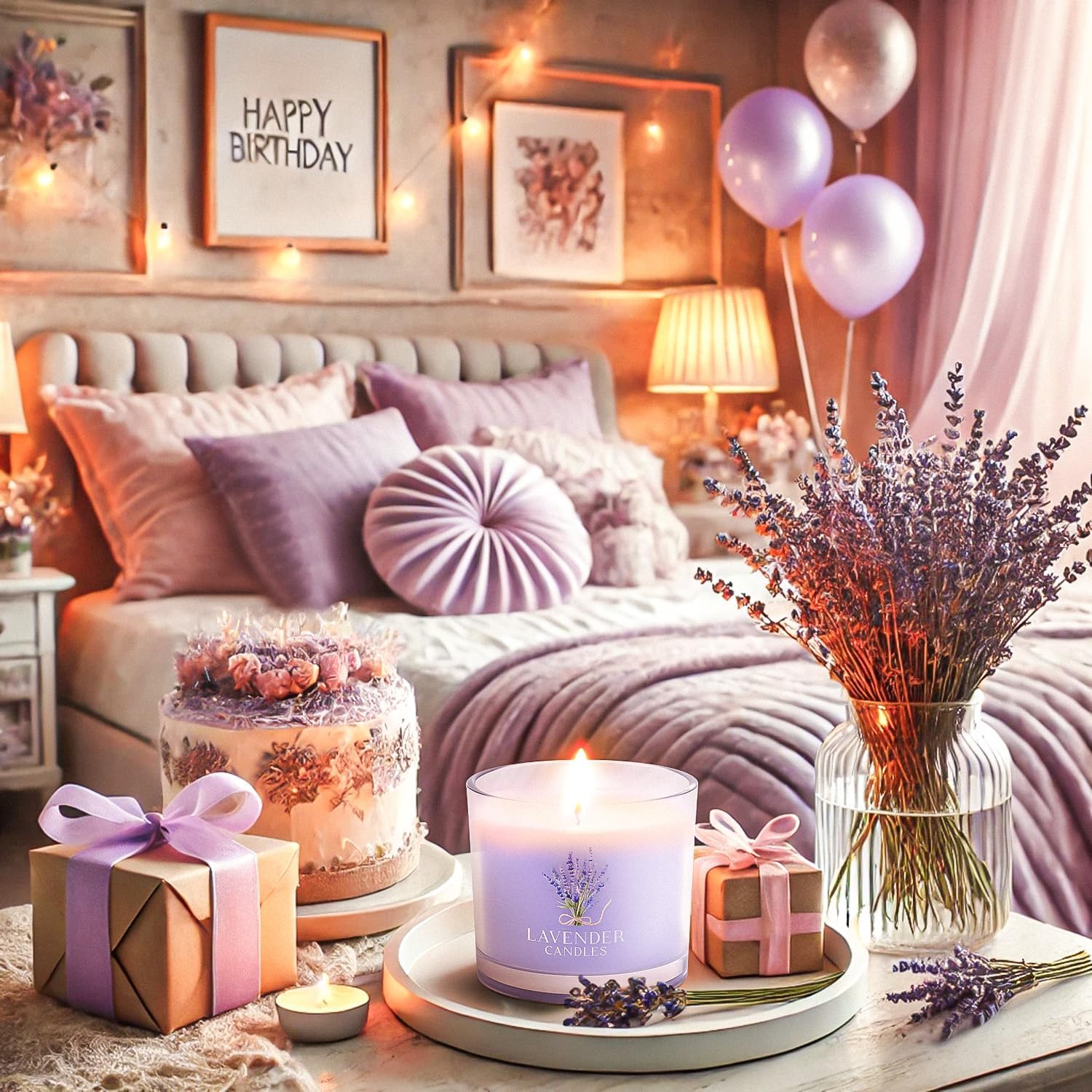 Thumbnail 4 de CHILLFLAME Lavender Candle Gift Set (3 lavender-scented votives) – Purple, 200g