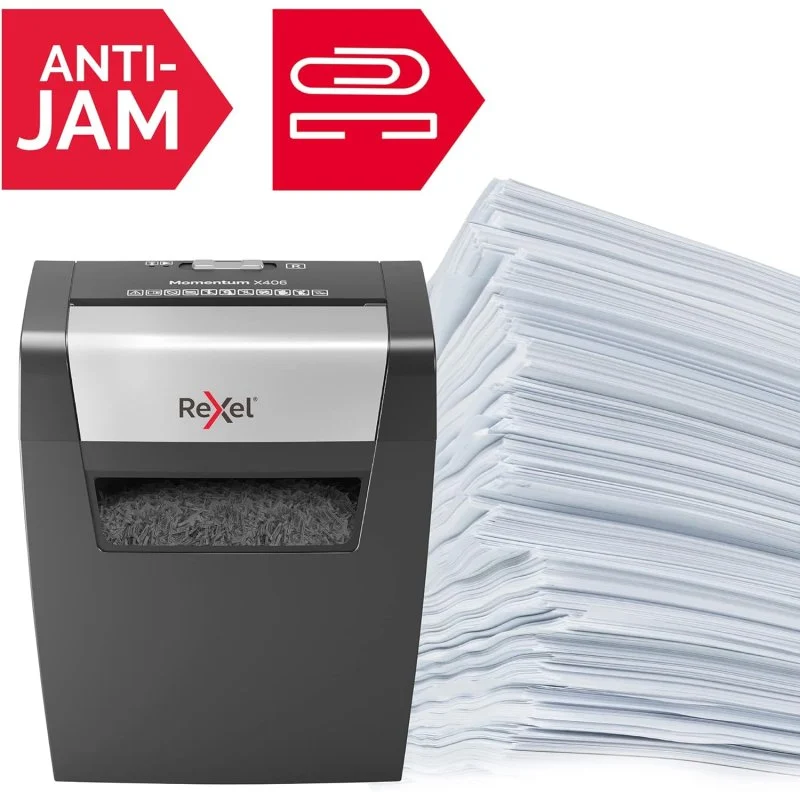 Thumbnail 1 de Rexel Momentum X406 Destructora en confeti 📄