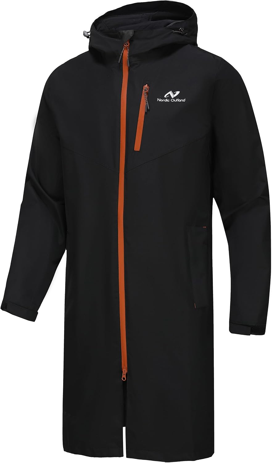 Detalle de NORDIC OUTLAND Men’s Waterproof Rain Jacket with Hood (2-layer, 10,000mm rating)
