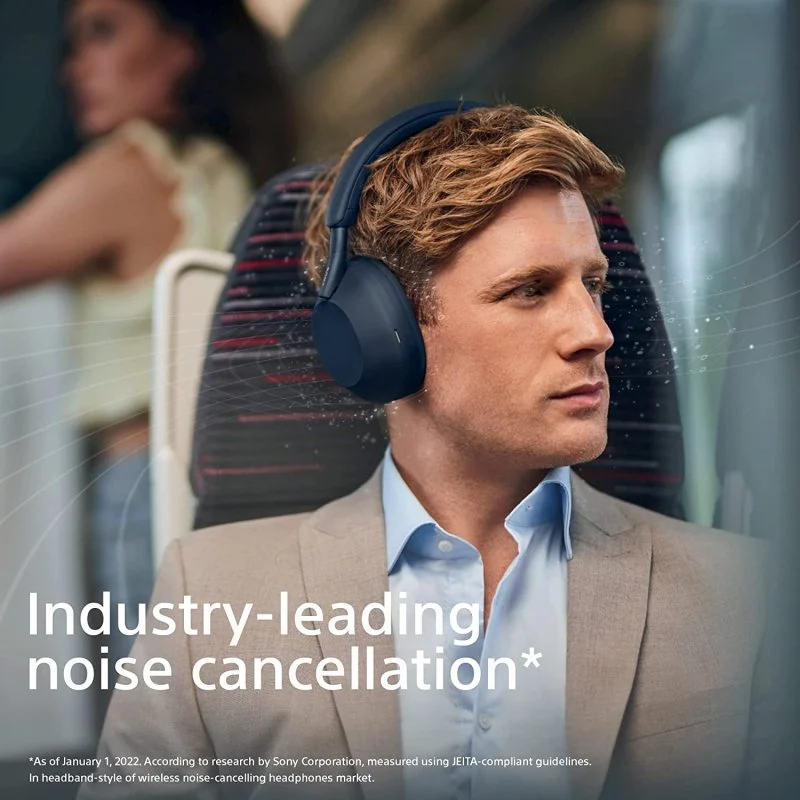 Detalle de Sony WH1000XM5S.CE7 Auriculares Inalámbricos Azules con Cancelación de Ruido