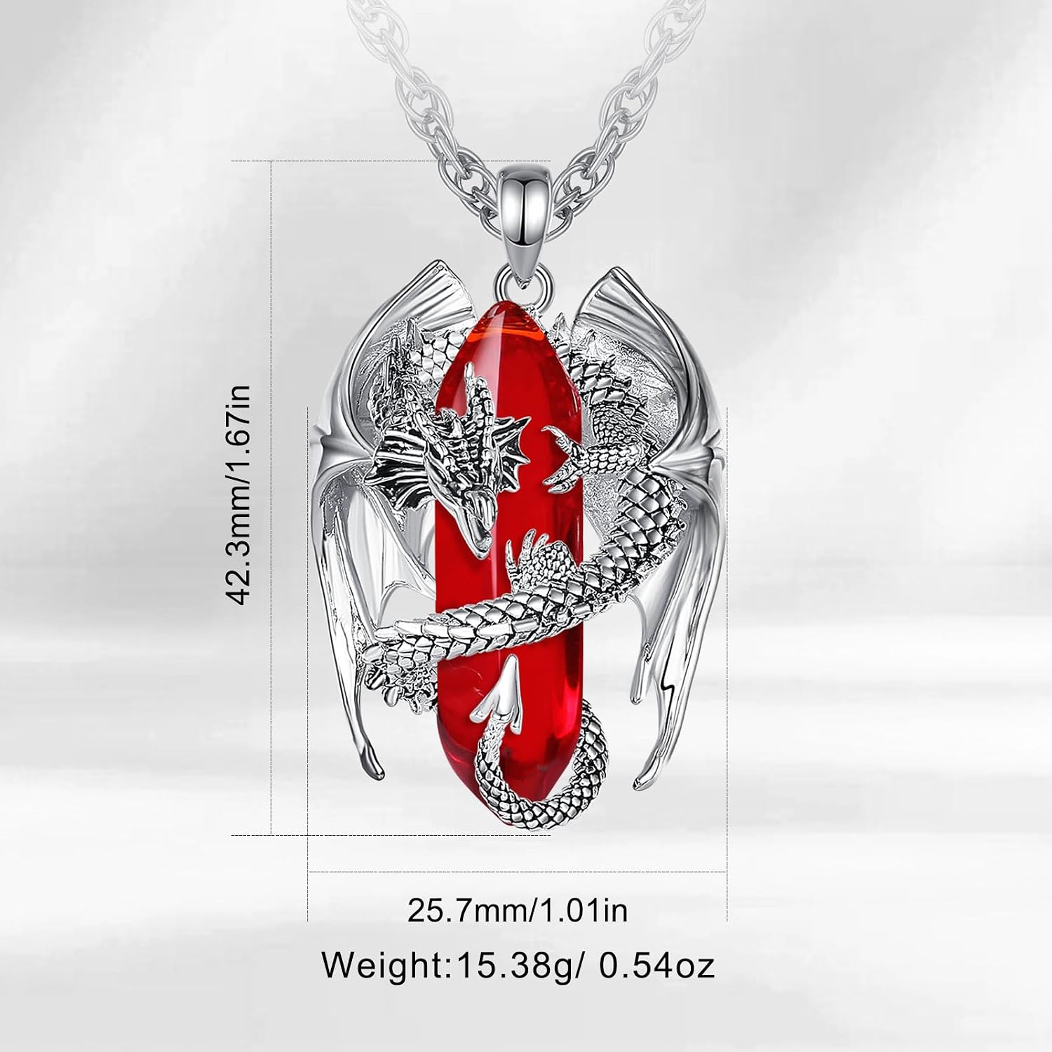 Thumbnail 6 de INFUSEU Kristall Drachen Kette 42,3 mm