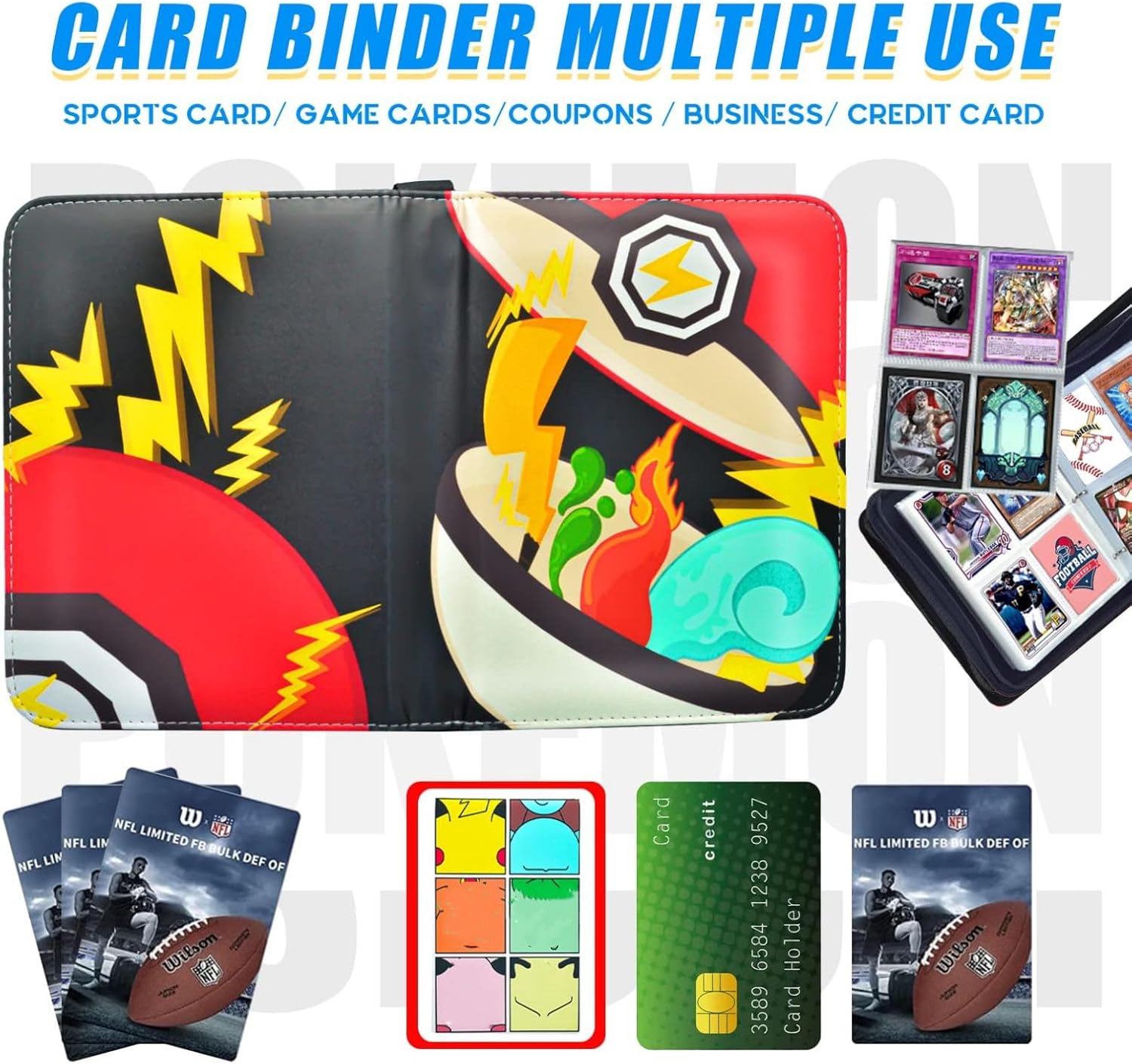 Thumbnail 3 de Card Binder for Pokemon 480-Pocket, 60 Pages 📚