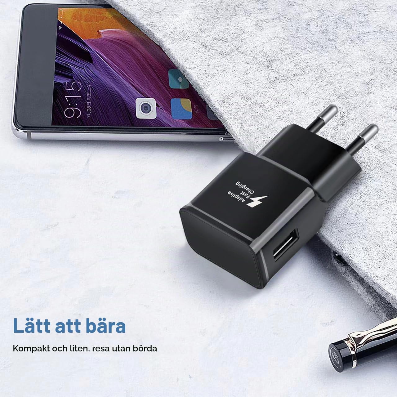 Thumbnail 6 de Mijun USB-laddare 2-pack med 15 W och 1,5 m USB-C-kablar