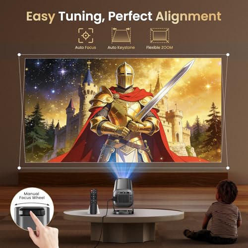 Thumbnail 4 de finade Proyector Portátil 1080P con WiFi 6, Bluetooth 5.4 y Android 12.0 (compatibilidad 4K)