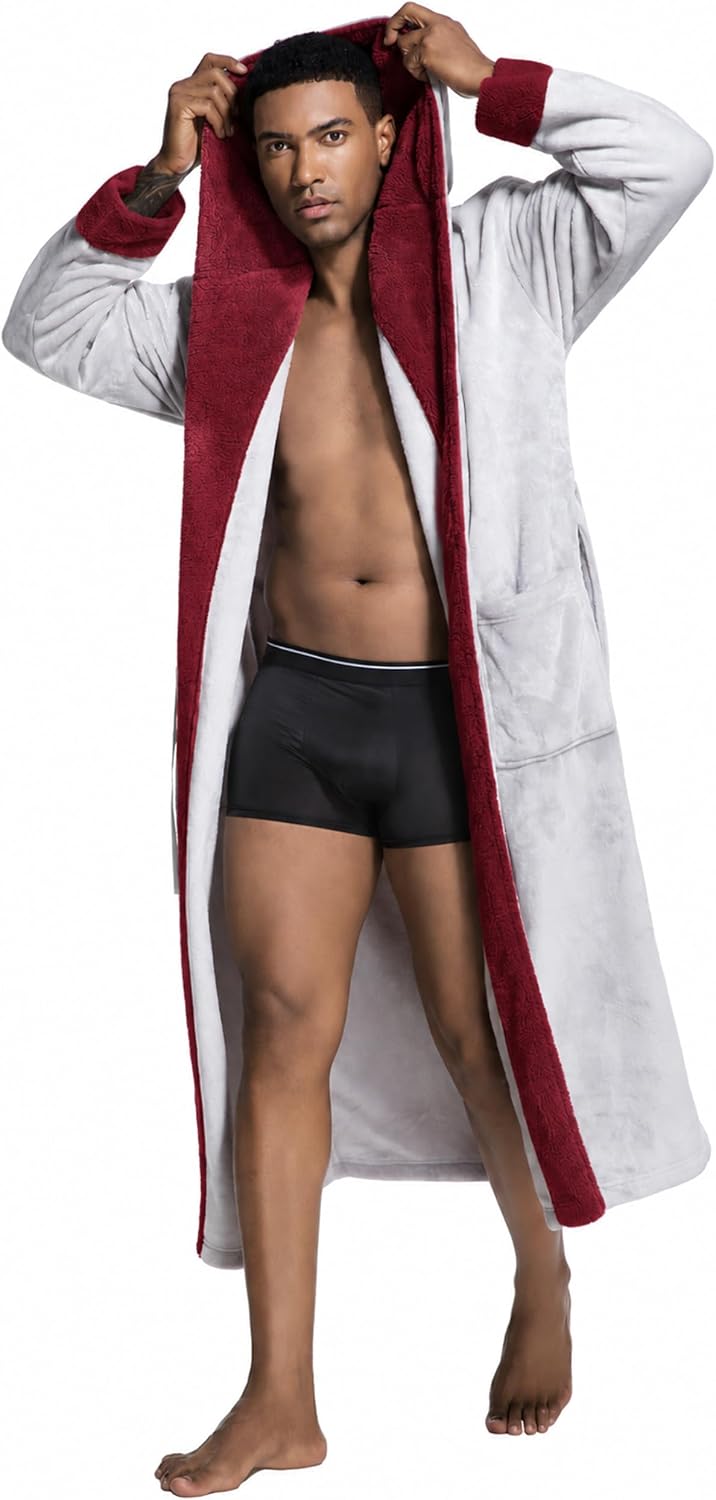 Thumbnail 6 de SlumberMee Mens Fleece Plush Robe Full Length