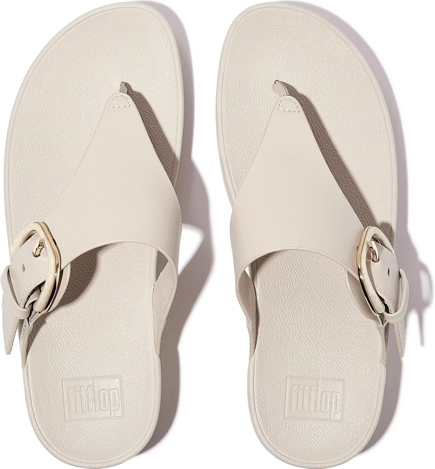 Detalle de Fitflop Women's Lulu Resin-buckle Leather Toe-post Sandals