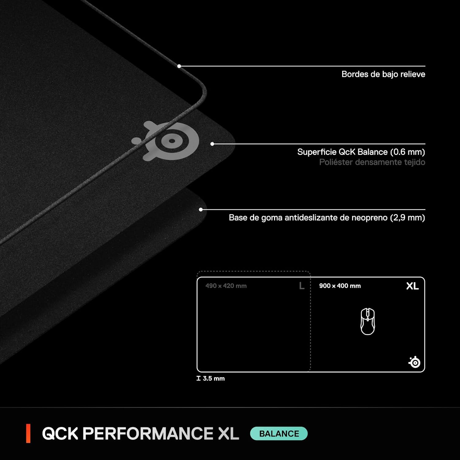 Thumbnail 6 de SteelSeries QcK XL 900x400