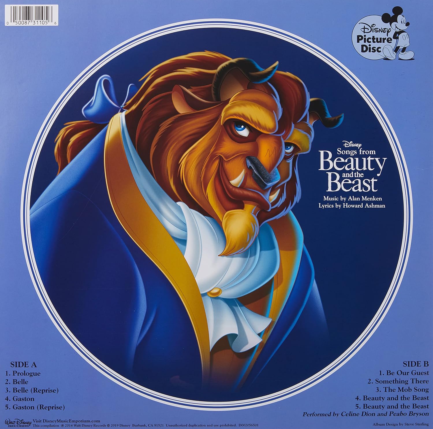 Thumbnail 1 de Songs from Beauty and the Beast Original Soundtrack Picture Disc Vinyl LP