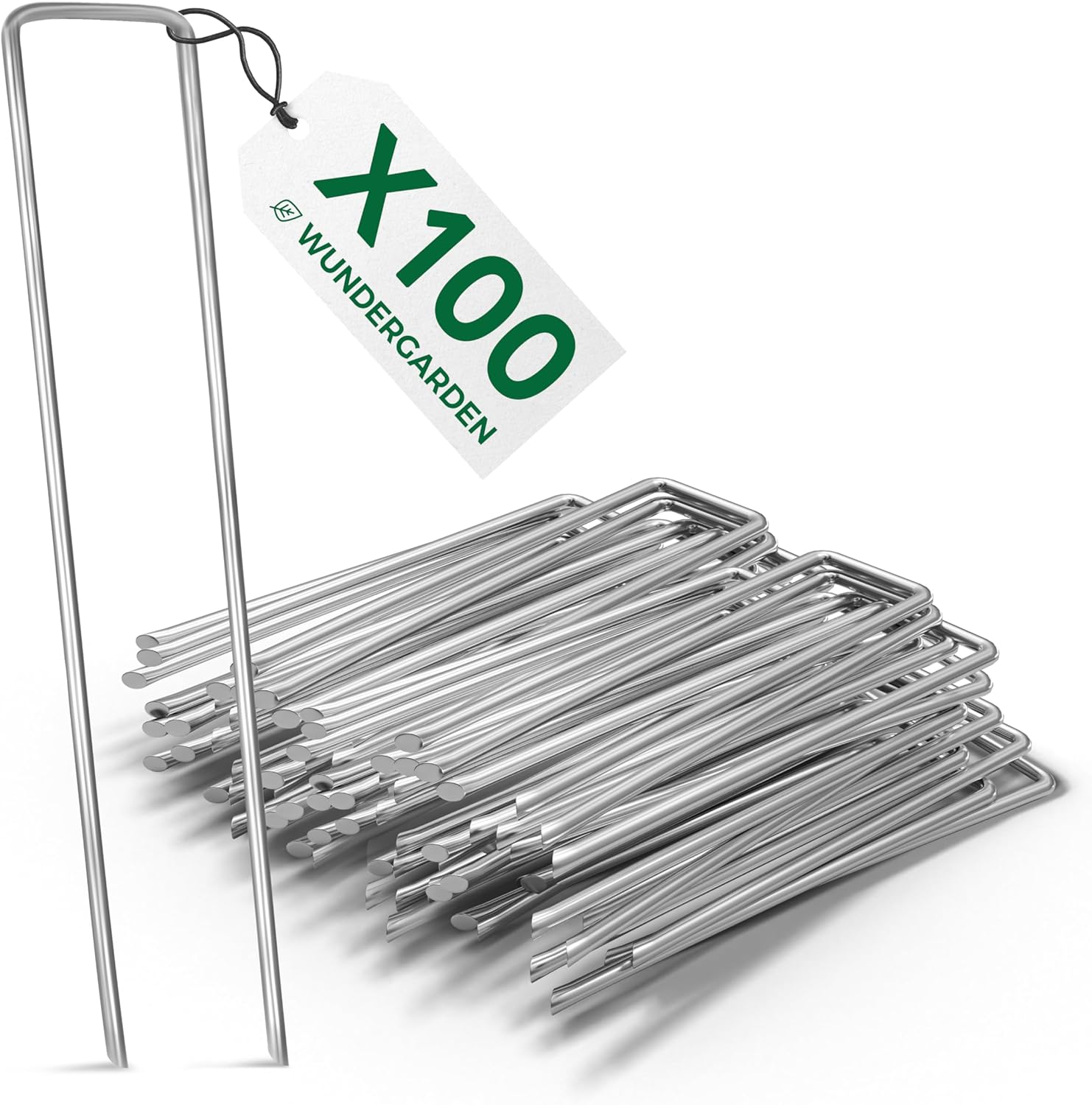 Detalle 2 de Lot de 50 piquets de fixation en acier galvanisé 150x25mm pour bâche anti-mauvaises herbes — WUNDERGARDEN