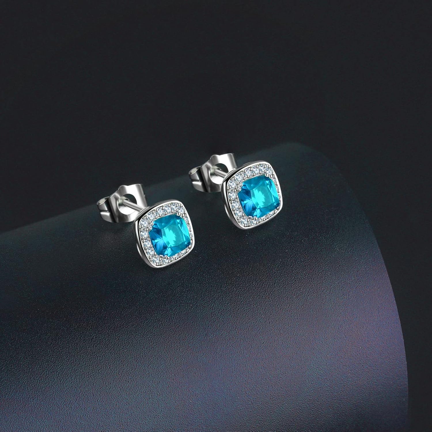 Thumbnail 2 de VONSSY Gemstone Stud Earrings