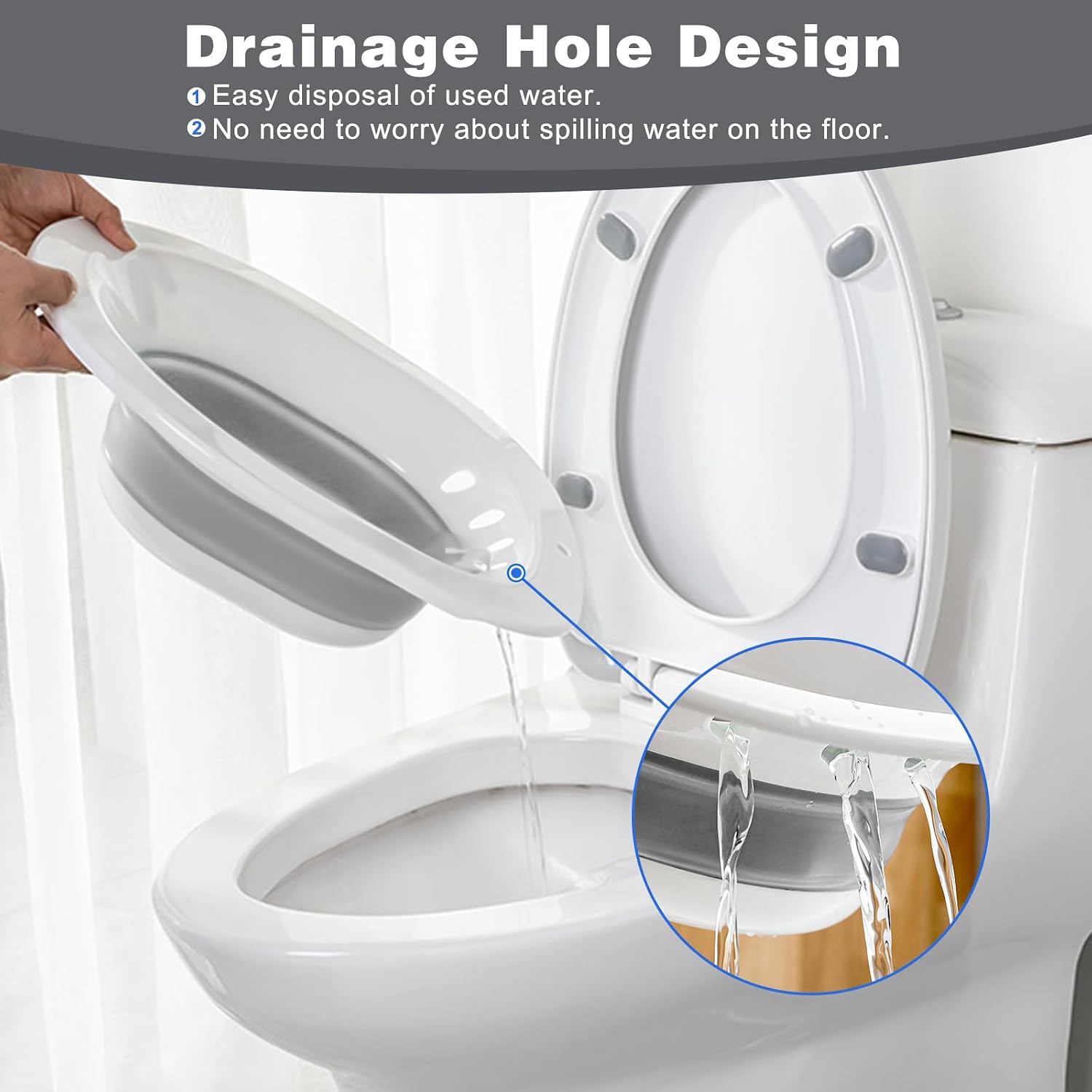Detalle 2 de DEANIC Foldable Sitz Bath for Hemorrhoids 300 lb capacity