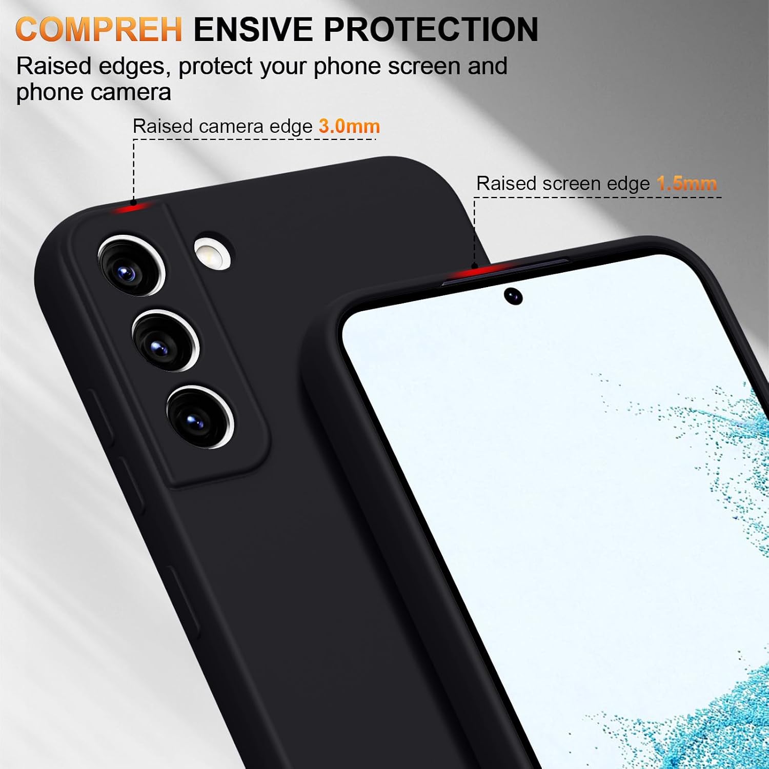 Detalle 2 de Viojrlra Coque Silicone Galaxy S22 5G 2 pièces