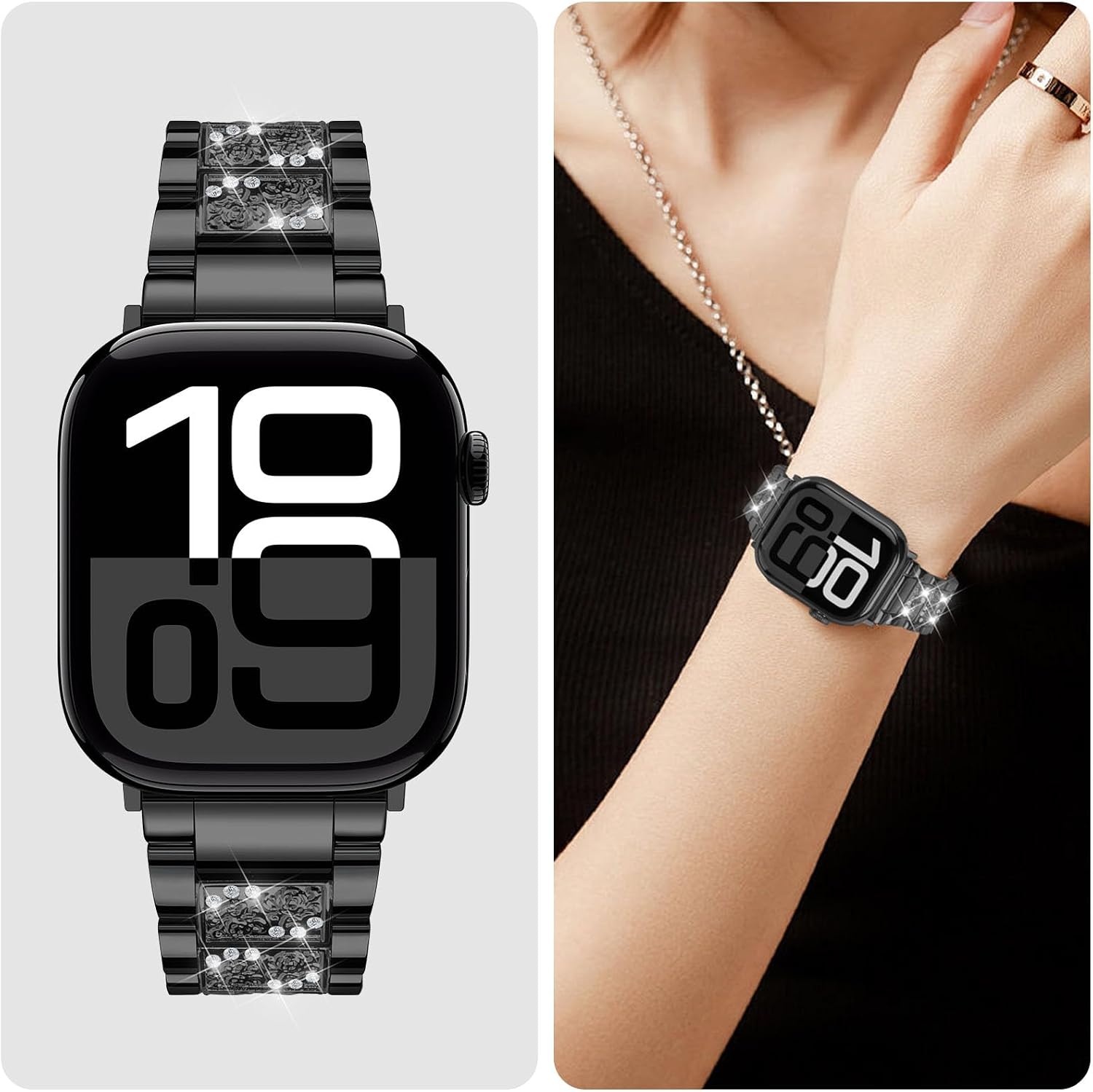 Thumbnail 6 de Sixmoat Bling Diamond Metal Strap for Apple Watch ๐