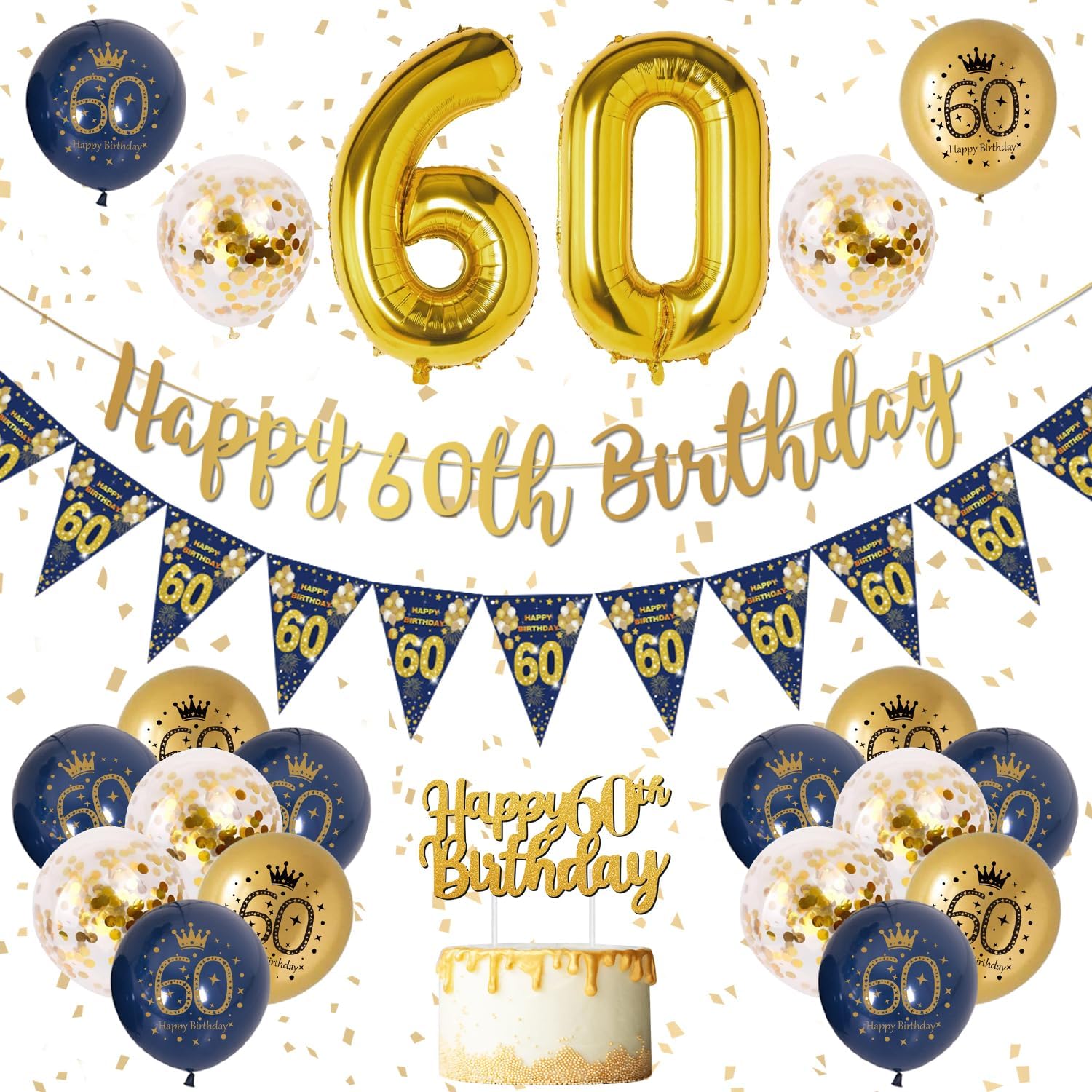 Detalle de 60th birthday decorations 1.5m banner set