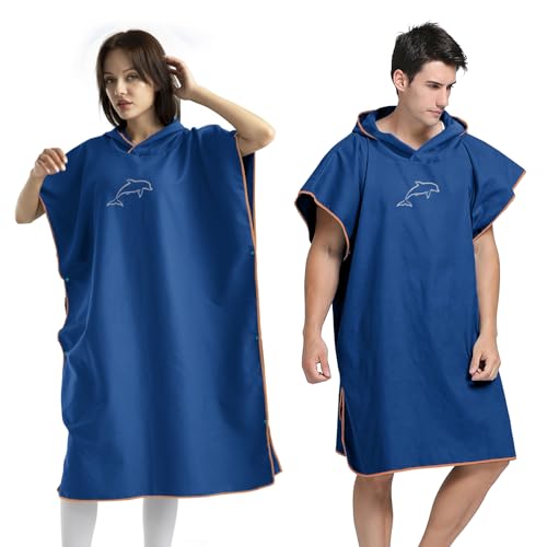 Thumbnail 8 de flintronic Handtuch Poncho 110 × 80 cm – Mikrofaser Surf Poncho mit Kapuze