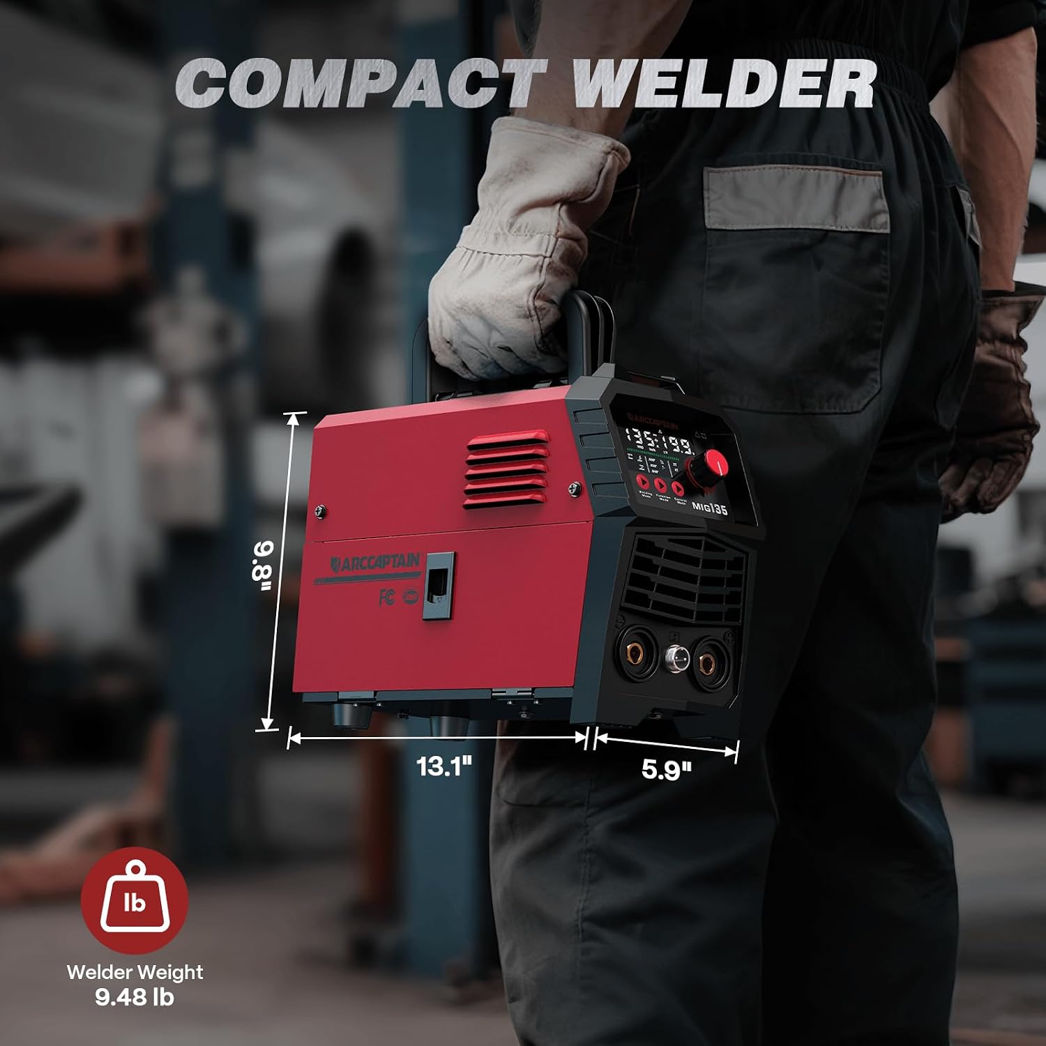 Detalle 2 de ARCCAPTAIN MIG135 135A 110V 3-in-1 Flux Core MIG Welder, Stick and Lift TIG