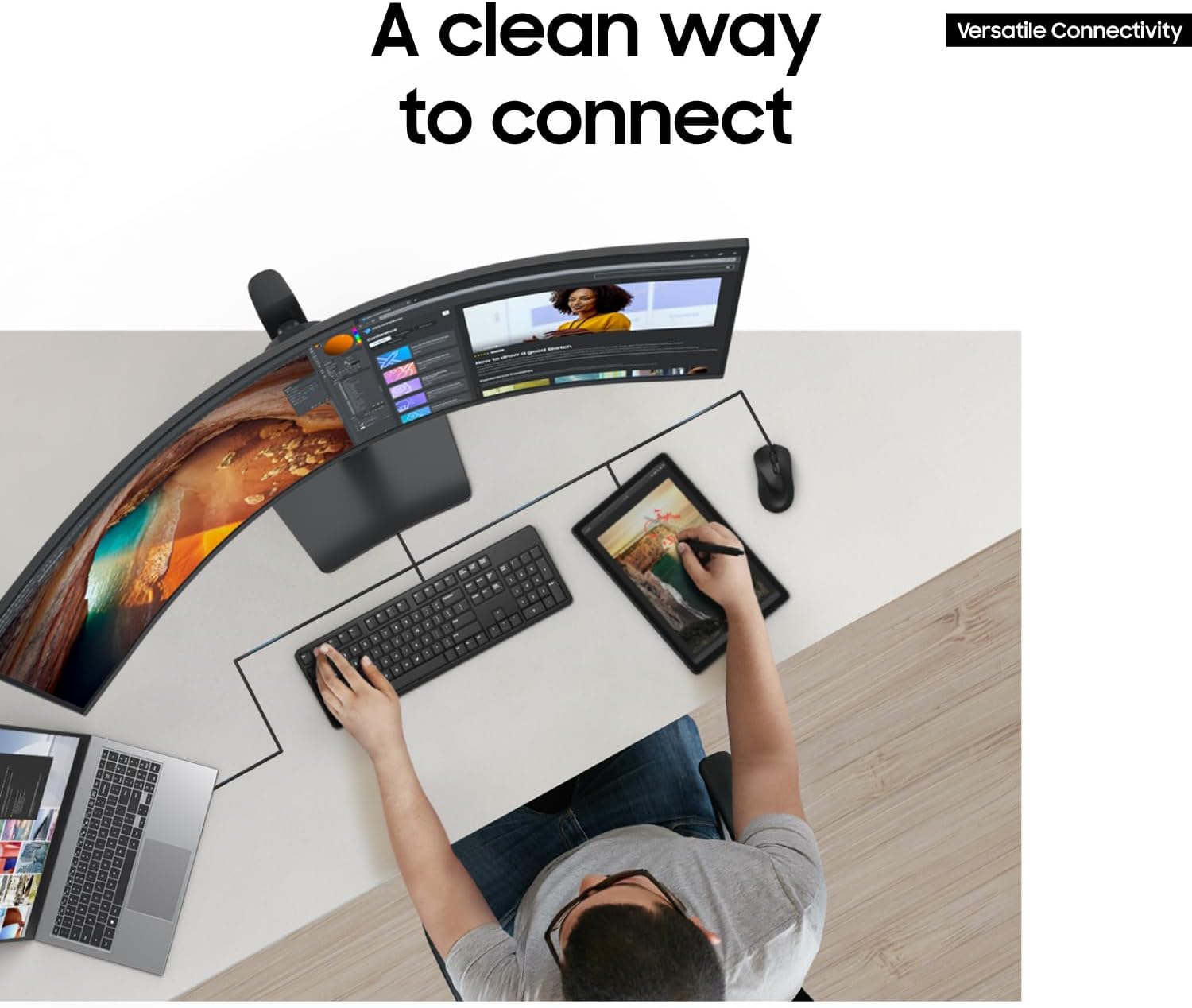 Detalle 2 de Samsung curved ultrawide monitor, 49-inch