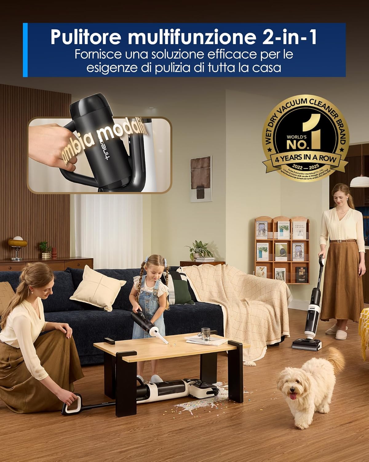 Thumbnail 1 de Tineco FLOOR ONE Switch S6 Stretch Breeze (Stretch S6 Combo) – pulitore 2-in-1 per pavimenti a umido e a secco