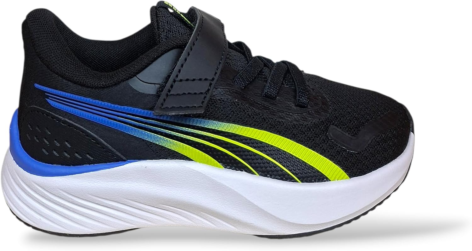 Detalle 2 de PUMA Pounce Lite AC+Inf Kinder Sneaker – Blau-Orange (401516 07)