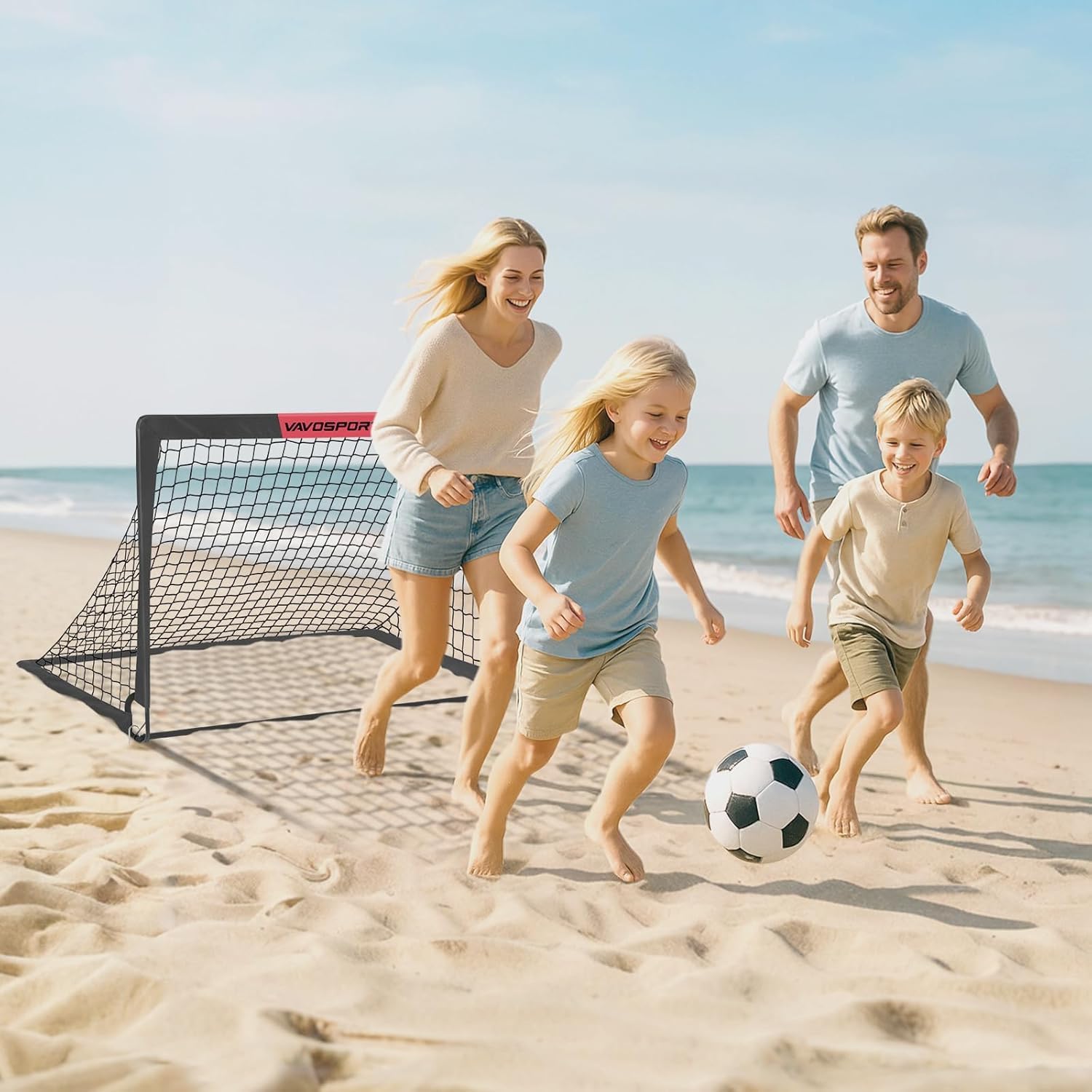 Thumbnail 6 de Kids Football Goals for Garden Set – 2 x 4ft x 3ft Portable Pop-Up Goals with Ball & Accessories