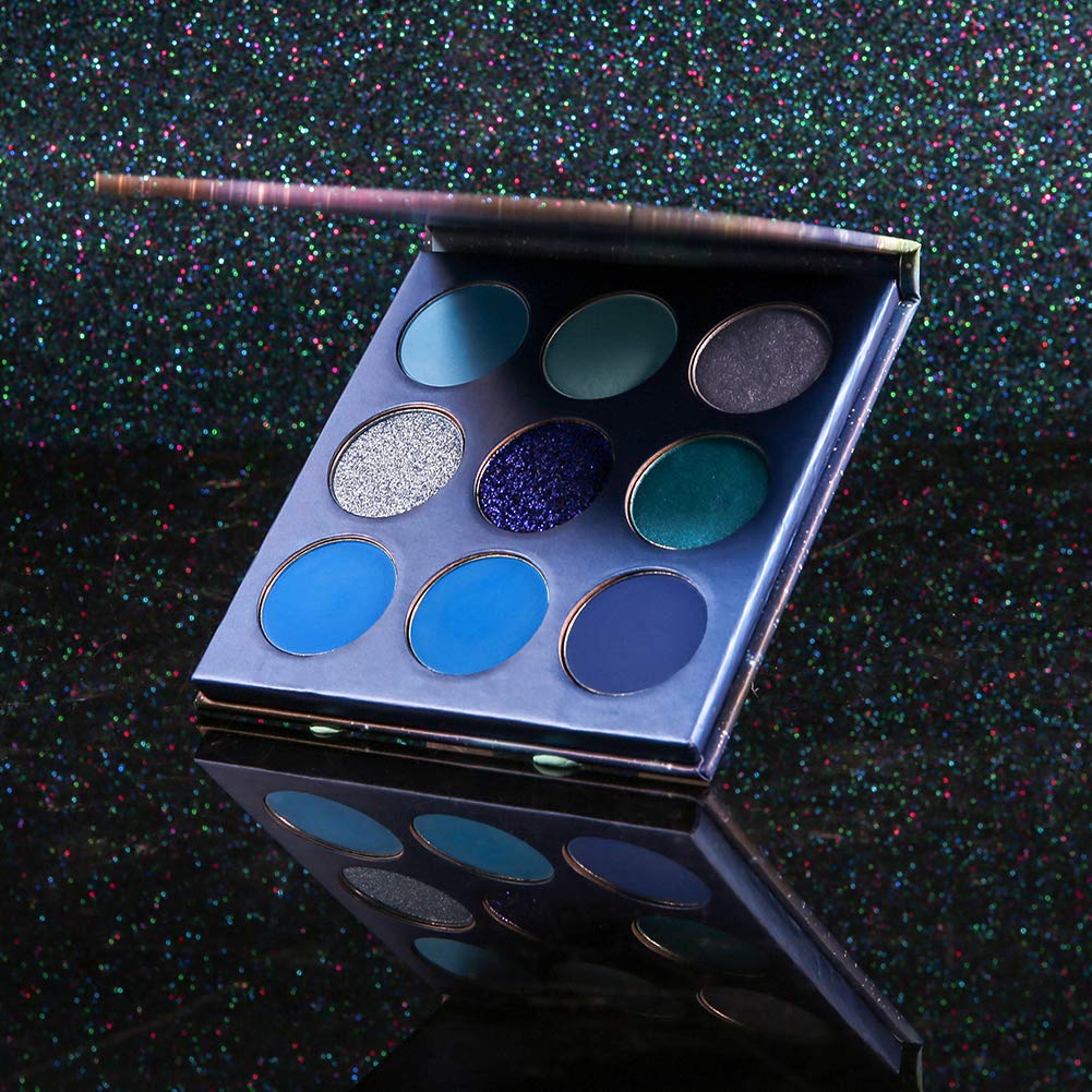 Thumbnail 6 de docolor Y0912-2 Blue Gemstone Eyeshadow Palette, 9 Colors, Matte and Shimmer
