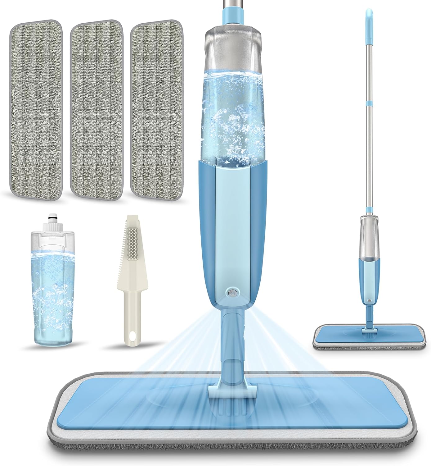 Thumbnail 5 de MEXERRIS Spray Mop for Cleaning Floors — 360° Rotatable Wet & Dry Mop with 3 Reusable Pads and 2 Refill Bottles