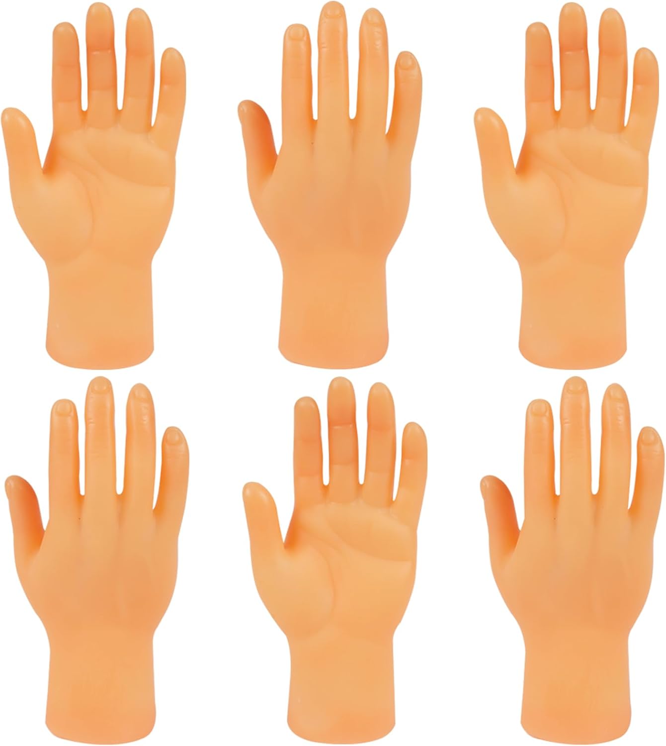 Detalle de Aolso Mini Mani Tiny Hands (6 pezzi) marionette da dito in plastica morbida