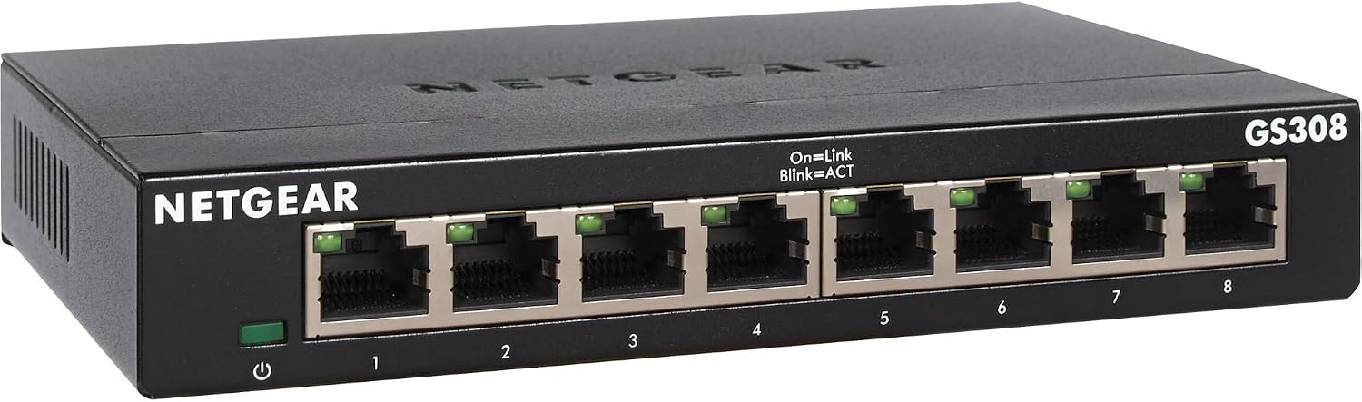 Detalle de NETGEAR GS308 8 Puertos Switch Gigabit Plug and Play