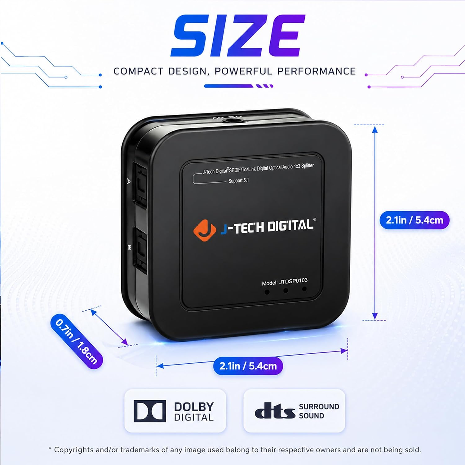 Thumbnail 6 de J-Tech Digital Toslink Optical Splitter 1x3 (JTD-SP0103)