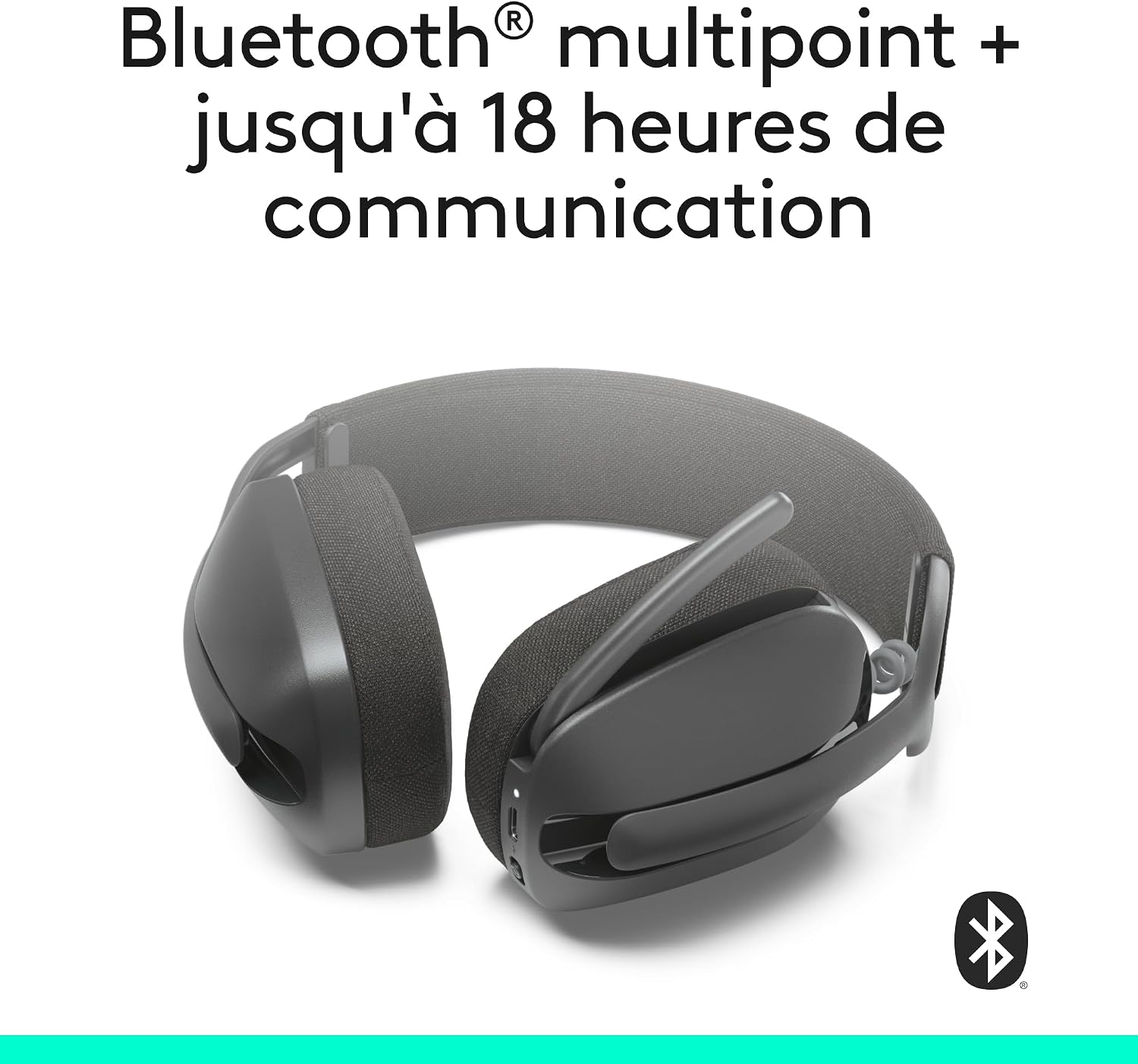Detalle de Logitech Zone Vibe 100 — Casque d'écoute sans fil léger pour travail et loisir