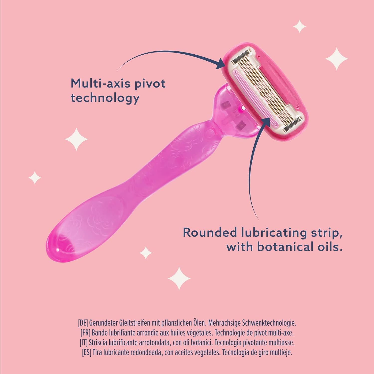 Thumbnail 1 de by Amazon Women's 5 Blade Razor with Multi Axis Pivot 1 Handle + 4 Razor Blades Refills
