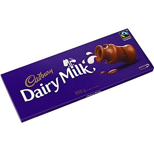 Detalle 2 de Cadbury Dairy Milk Chocolate Gift Bar, Extra-Large 850 g