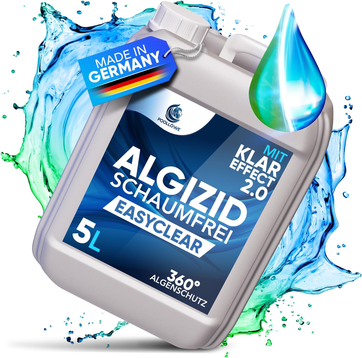 Detalle de PoolLöwe Algenvernichter Pool mit Klareffekt 2.0 – 360° Algenschutz