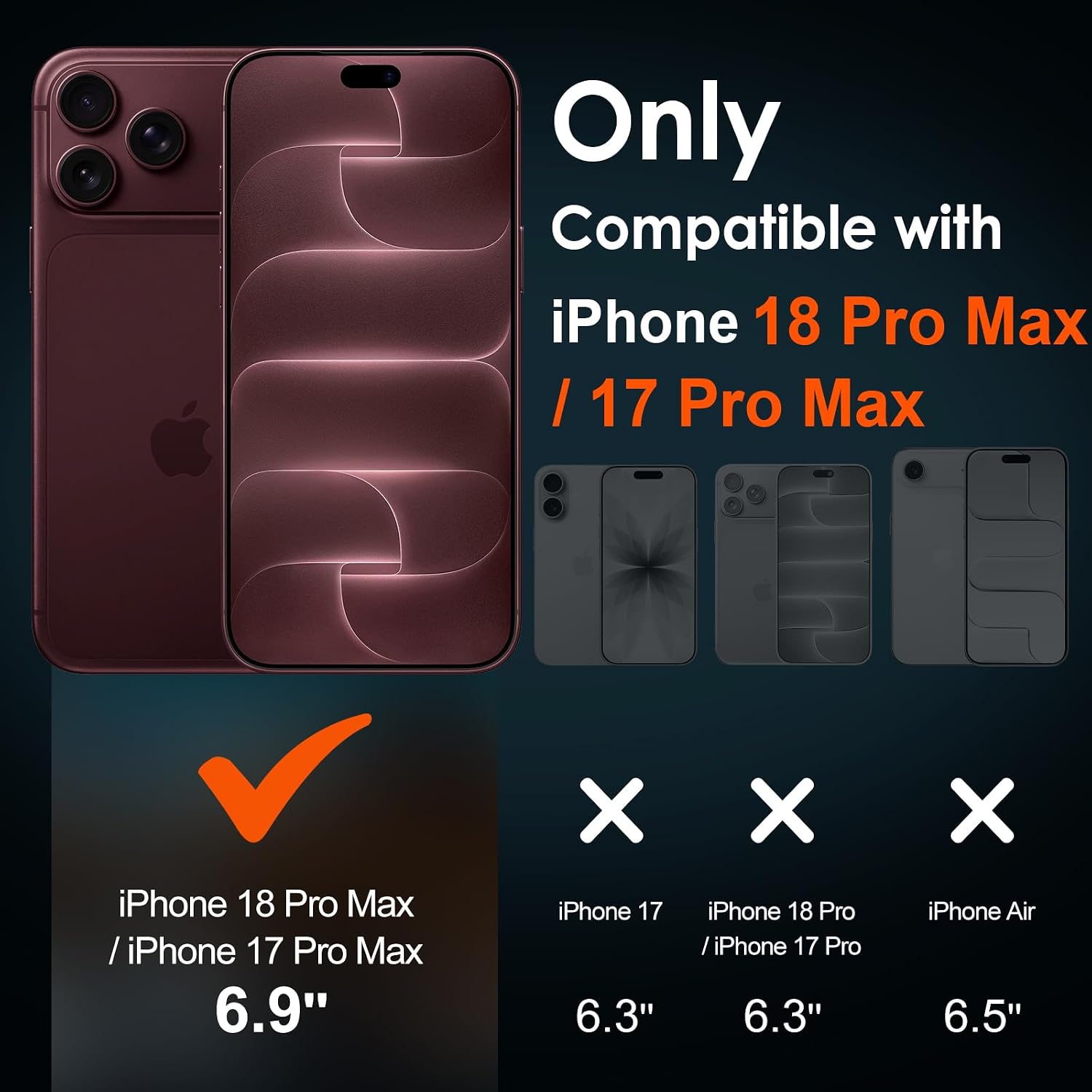 Thumbnail 1 de ivoler iPhone 18/17 Pro Max Screen Protector, 6.9-Inch Tempered Glass 3-Pack