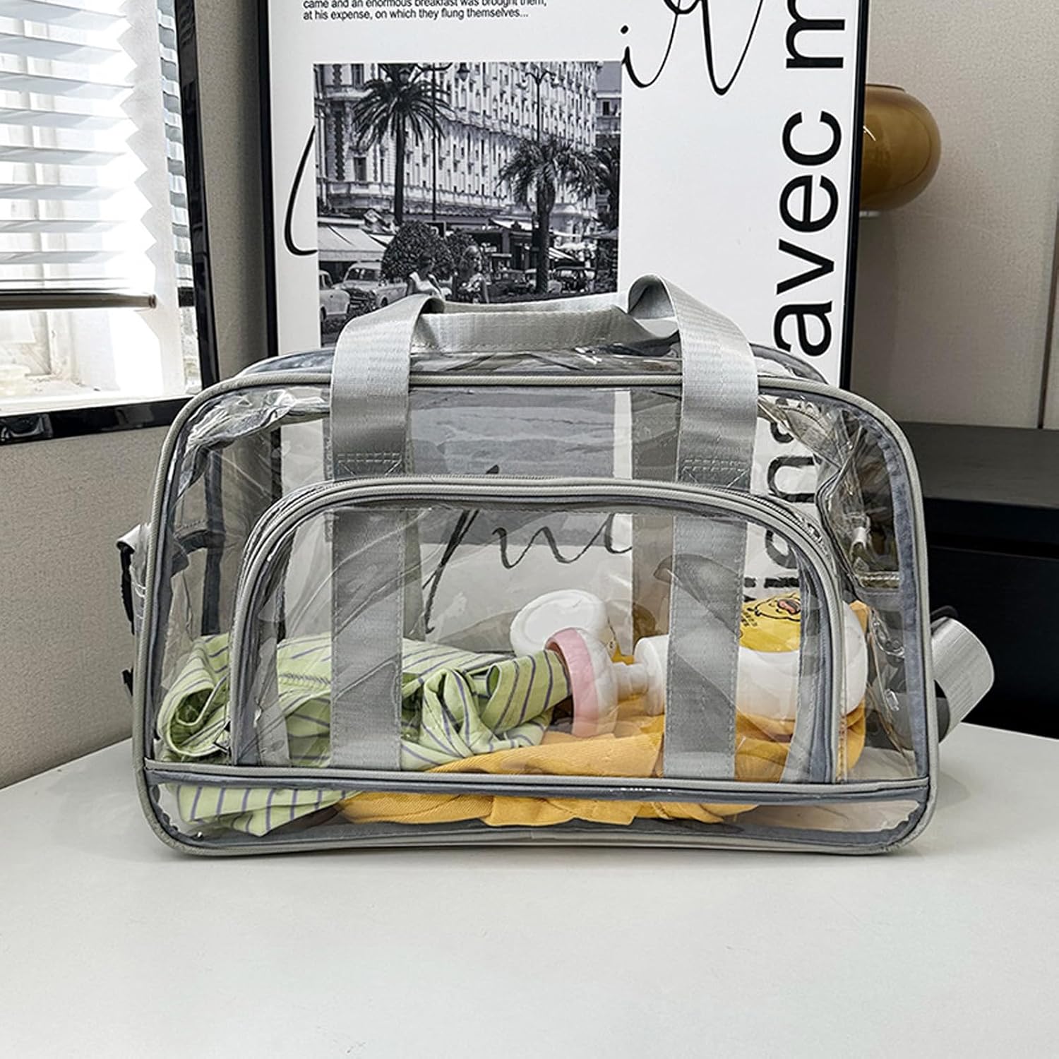Detalle de Enkrio Clear Bags for Stadium Large Clear Tote with Shoulder Strap