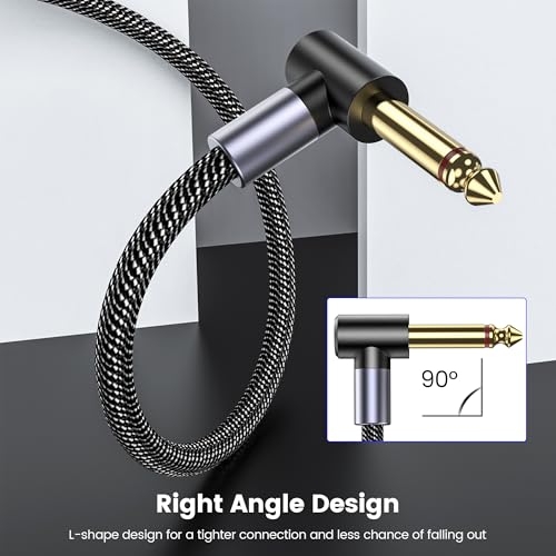 Detalle de MOSWAG Professional Guitar Cable 3M/10FT: Braided 1/4 Inch Instrument Cable