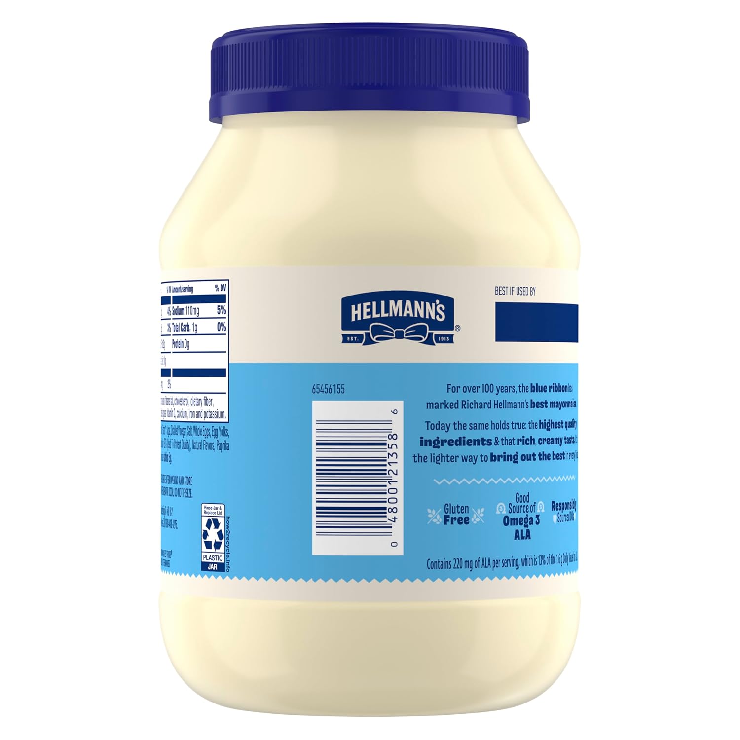 Thumbnail 3 de Hellmann's 00048001213579 Light Mayonnaise, 30 oz, 60% Less Fat and Calories